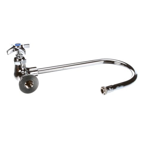 T&S Brass B-0310 Single Pantry Faucet Swivel/Rigid Gooseneck Wall Mount