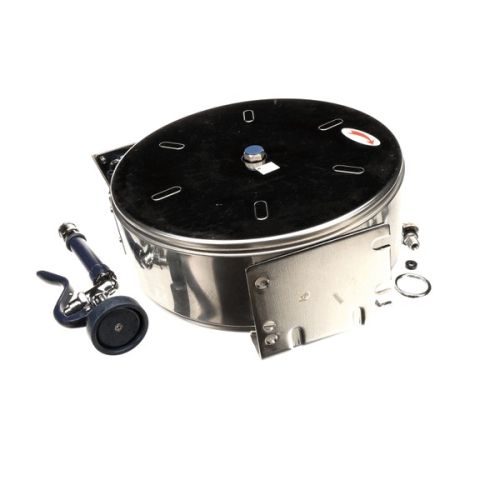 T&S Brass B-7122-C01 Hose Reel With Spray Enclosed Valve Stainless Steel