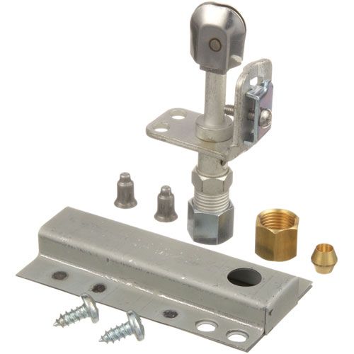 Blodgett 5376 Pilot Burner W/NAT/LP, 3/16"& 1/4" Tube, Flame Pattern Straight, Air Duct & Screw
