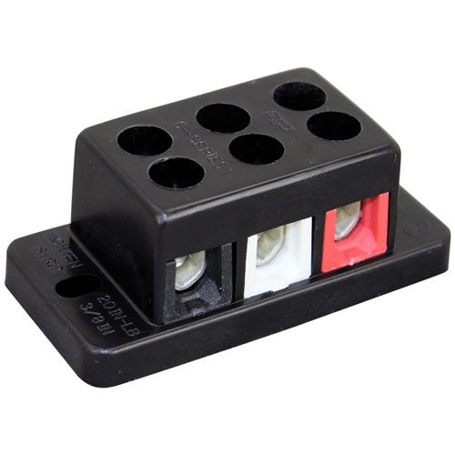 Bunn BU7038-0000 Terminal Block, 3-Pole, Red/White