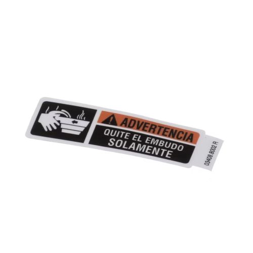 Bunn 03408.8002 Remove Funnel Warning Decal