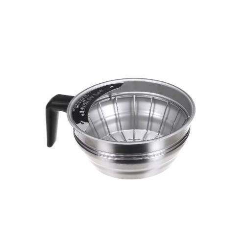 Bunn 20216.7002 Lower Coffee Machine Funnel Assembly Black Handle SS 7"