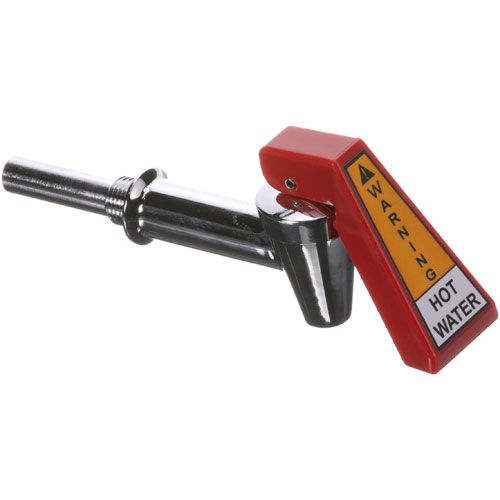 Bunn 2596-1005 Hot Water Faucet W/ Hose Fitting & Red Handle