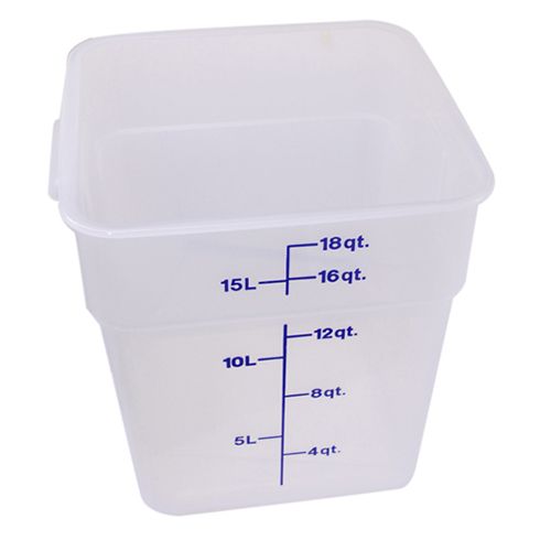 Cambro 18SFSPP190 Container Sq 18Qt Semi-Clr