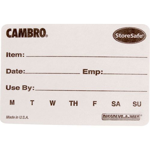 Cambro CAM23SL Food Rotation Labels, 100