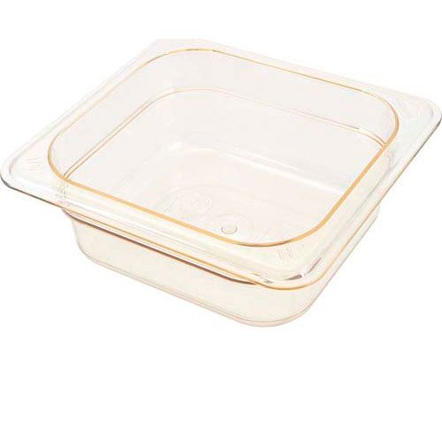 Cambro CAM62HP150 Food Pan , H-Pan,1/6,2.5"D,Amber