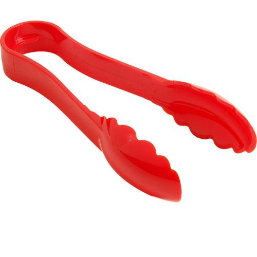 Cambro CAM6TGS404 Plastic Tongs , 6"L,Scallop,Red 