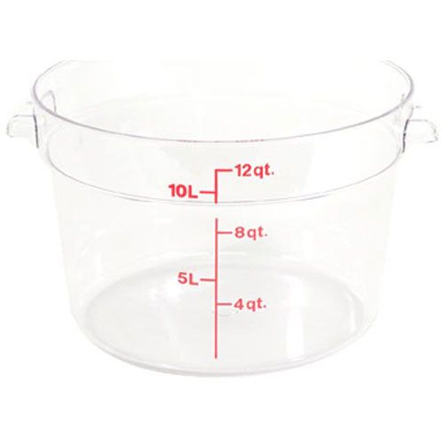 Cambro RFSCW12-135 Clear Round Container - 12 Quart, Code 135