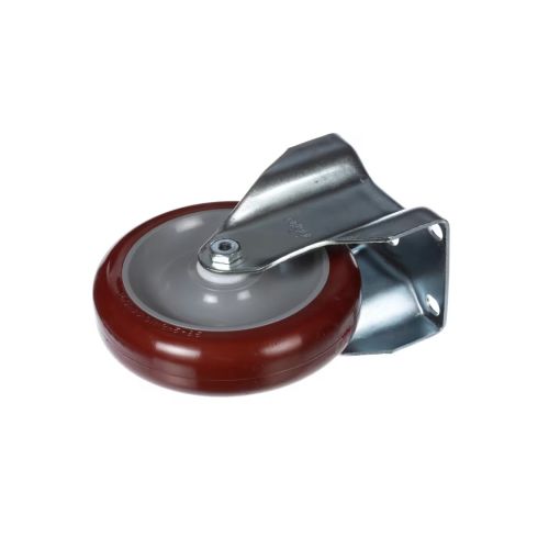 Carter Hoffmann 18301-5223 Rigid Caster No Brake Red Poly Delrin 5" Plate