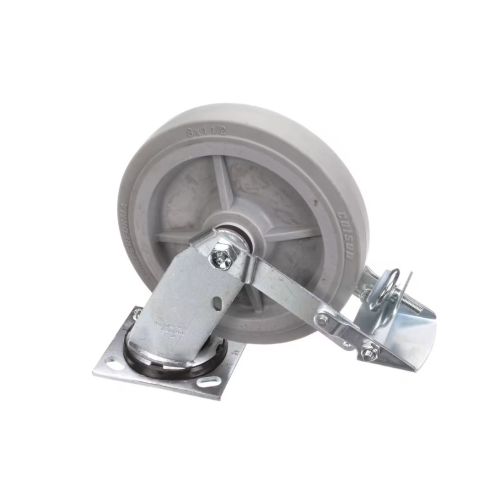 Carter Hoffmann 18301-8100 Swivel Caster 8" Gray Rubber Del Brake