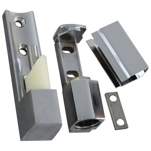 Carter Hoffmann 18304-0040 Polished Chrome Edgemount Hinge Offset 7/8", Length 4-5/16", Width 1-1/8"