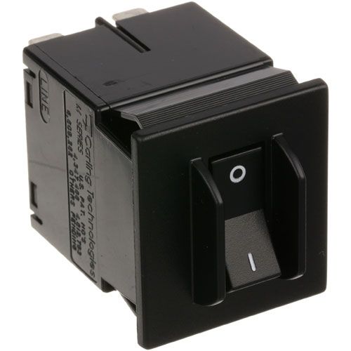 Carter Hoffmann 18602-0048 Black Rocker Switch W/ 4x 1/4" Tab Terminals,  ON/OFF