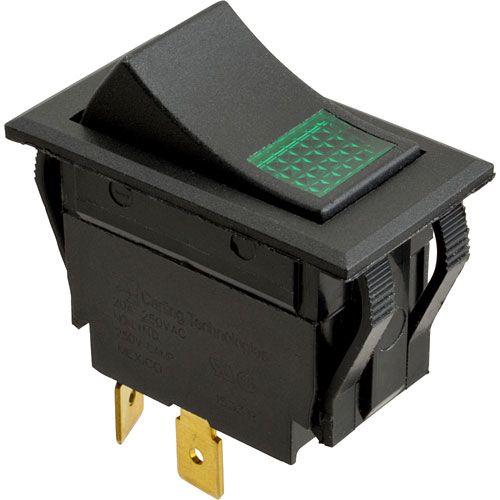 Carter Hoffmann 18602-0075 Green On/Off Switch, 250V DPDT