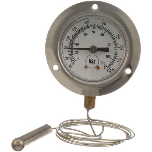 Carter Hoffmann 18616-0015 Recessed Thermometer W/ 3" Flange, 20-220°F