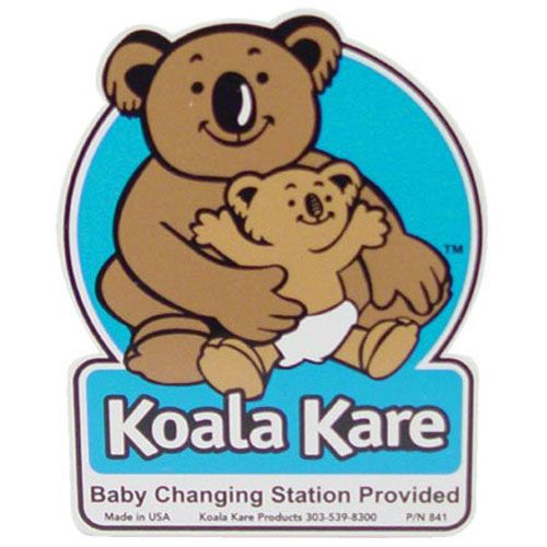 Changing Station Plaque 4 In X 4 1/2 In For Koala Kare Products - Part# 310-28