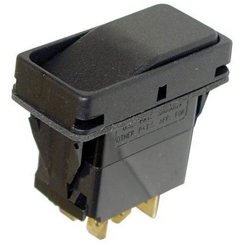 Cleveland 104224 DPDT Rocker Black Switch, 10a/250V, 15A/125V