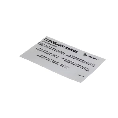 Cleveland KE603911-4 Label Conversion Natural Gas To Liquid Propane