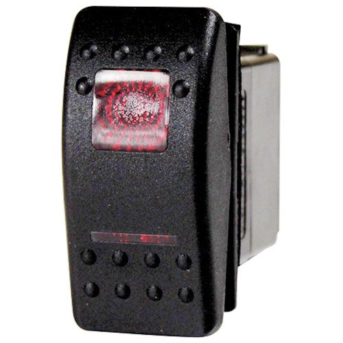 Cleveland SK2474102 Range 3 Position Red Light Rocker Switch W/ 7 Tab Term