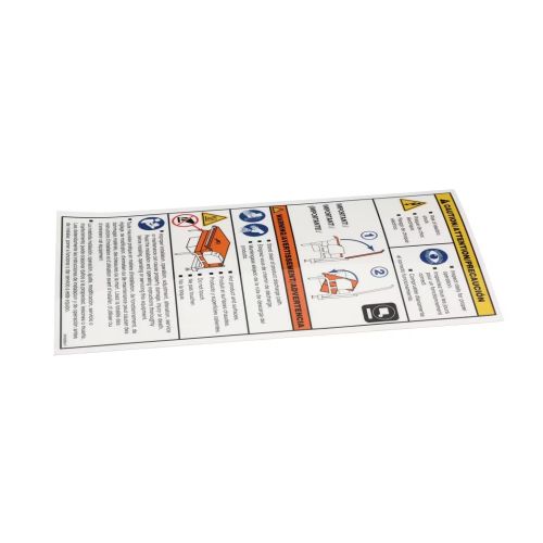 Cleveland SK95063 Braising Pan Caution/Warning Label Sheet T1 Skillet