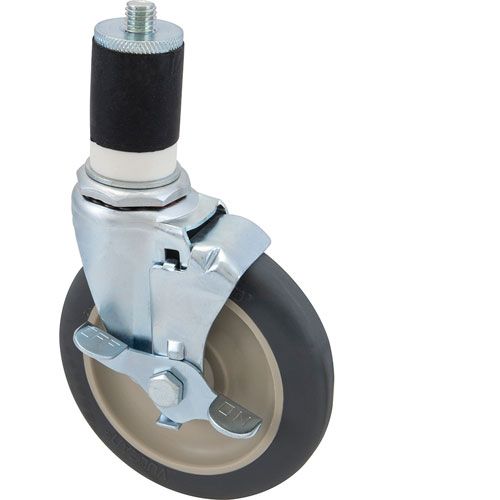 Component Hardware Group C13-3451 Expansion Stem Swivel Caster W/Break For 5/8" OD Tubing