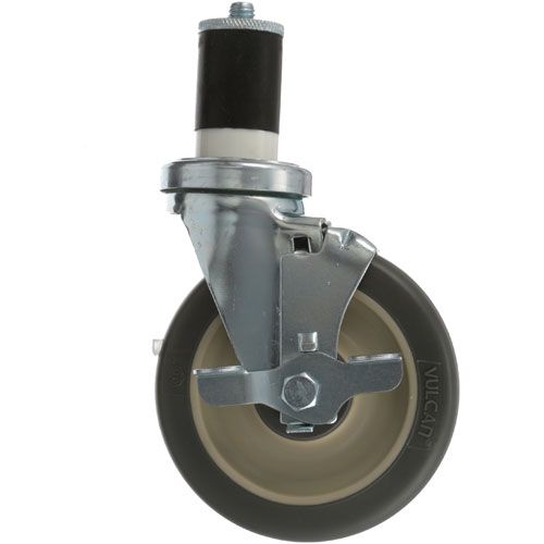 Component Hardware Group CMS4-5PBN Swivel Stem Caster 5" Wheel W/break,1-5/8" Tubing, 300 LB Capacity