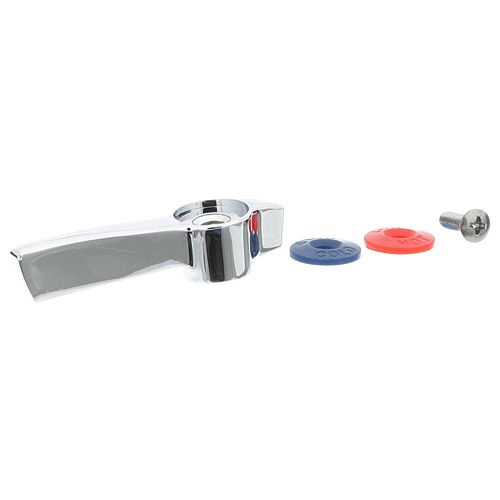 Component Hardware Group K13X020 Lever Handle Repair Kit With Screw, 1 Lever, Red & Blue Buttons for Hevay Duty Faucet and Pre-Rinse Faucet