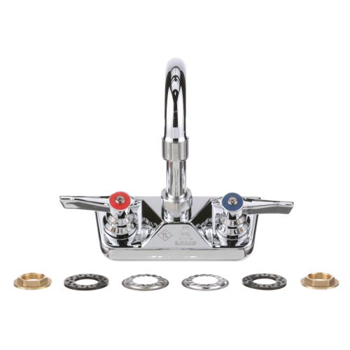 Component Hardware Group K154000 4"Wall Mount Faucet, Gooseneck Spout