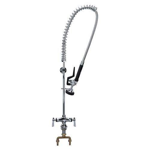 Component Hardware Group KN50-1000-B01 Encore Deck Mount Pre Rinse Assembly with Wall Bracket, 1 Hole, 4 " Centers