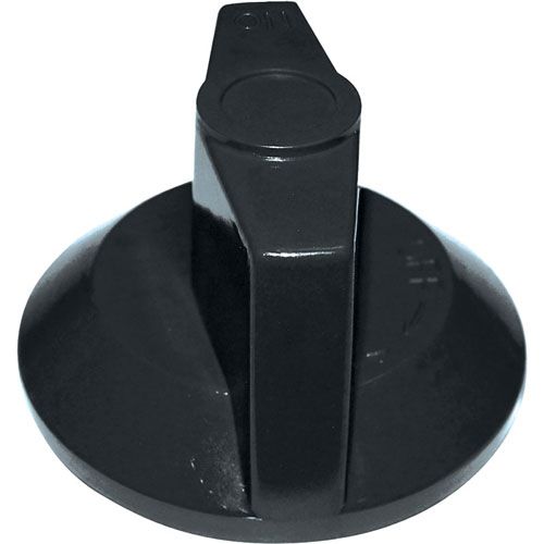 Comstock Castle 12-BK Black Plastic Burner Valve Knob, 2-1/2" DIA, OFF-ON, Mount .24"
