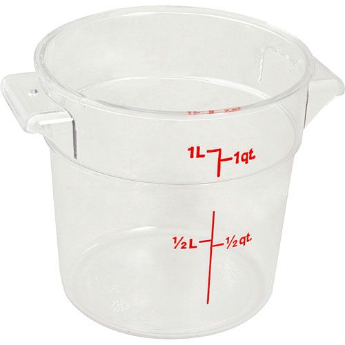 Container, 1qt, 6-1/2" Diam, Clr Plstc For Cambro - Part# Rfscw1135
