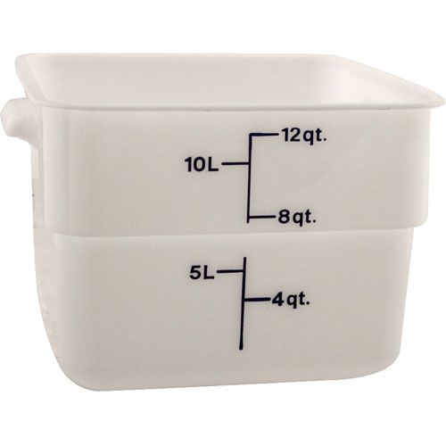 Container Sq 12qt -148 Poly/White For Cambro - Part# Cam12sfsp148