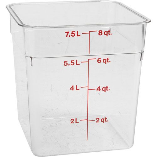 Container Sq Clear 8qt For Cambro - Part# Cam8sfscw135