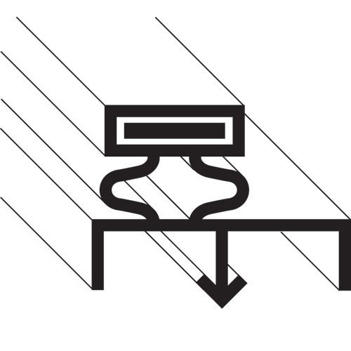 Continental Refrigerator 2-712 Drawer Gasket, 1-1/2" X 23-1/4"