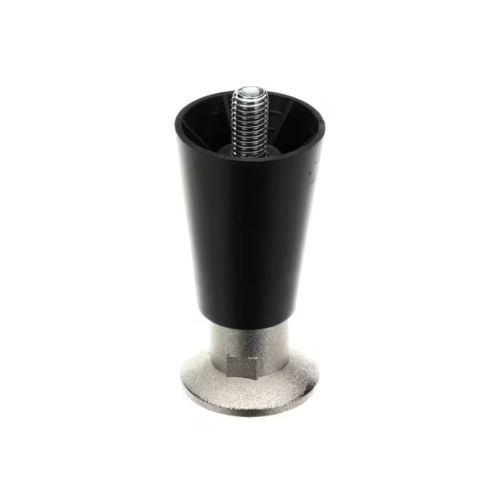 Continental Refrigerator 50206 Leg 4" Black 1/2" x 13 Stud 2000 Pound Capacity