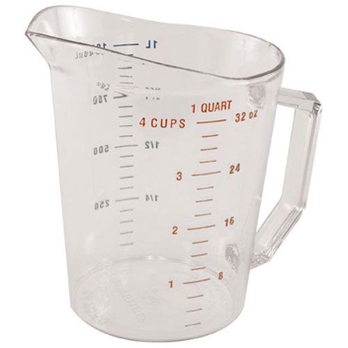 Cup, Measuring, 1qt, Clear Plastic For Rubbermaid - Part# 3216