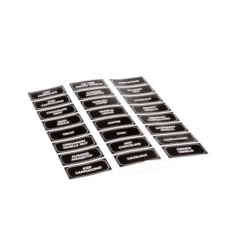 Curtis 3375000615 Panel Flavor Label PCGTS