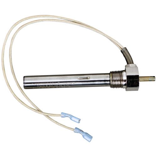 Dean 8070098 75-550F TEMP Fenwal Thermostat, W/wire Leads, 2EA. 1/4" F PUSH-ON, 1/2 NPT MOUNT, 4-3/4" Probe, Dial