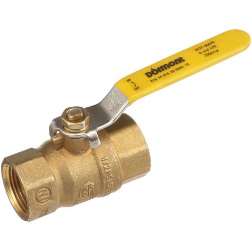 Dean 8100237 Gas Shut-off Valve, 3/4" FPT, Dormont with Yellow Handle