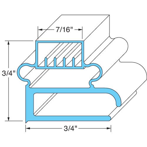 Delfield 1702035 Door Gasket 