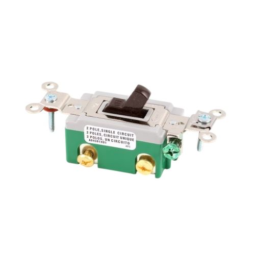 Delfield 2194212 Toggle Switch Green/Brown 2-Pole 30A W/2-3/8" Hole 120-277V