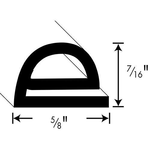 Door Gasket (25 Ft) 1/2" High X 5/8" Wide For Allpoints - Part# 321449