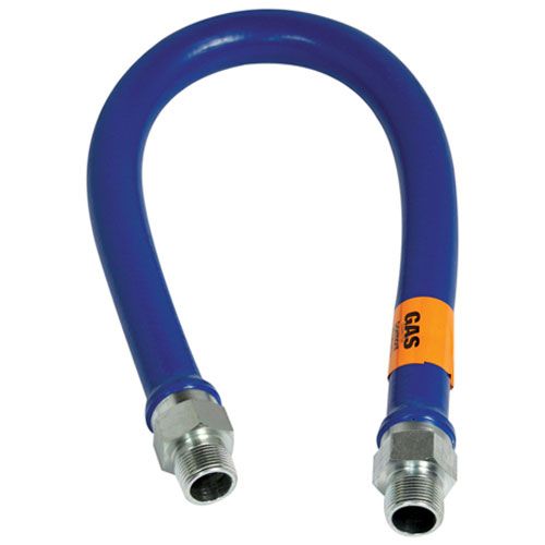 Dormont 16100BP-36 Blue Plastic Coated Gas Hose W/male Swivel Ends, 1" MPT X 36"
