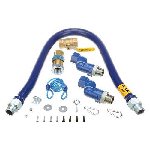 Dormont 16100KIT2S48 Snapfast Blue Hose, 1" Diameter, 48" Length, with 2 Swivel Max Connectors