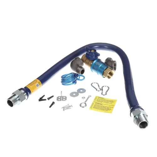 Dormont 16100KITCF48 Gas Connector Hose Kit 1" DIA X 48"L Blue Safety Quik