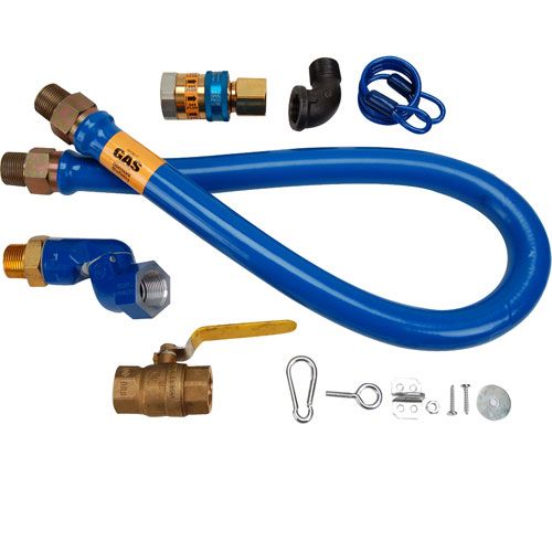 Dormont 16100KITS-48 48" Plastic Gas Hose, Ball Valve 