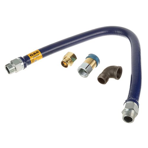 Dormont 16125BPQ48 Snapfast Blue Hose, 1-1/4" Diameter, 48" Length, with 1 Elbow