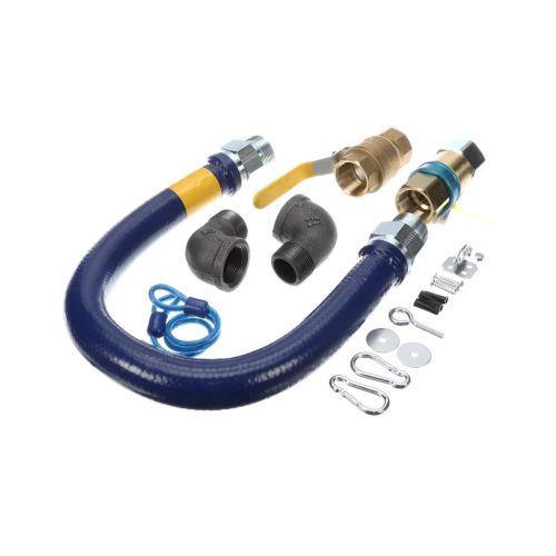 Dormont 16125KIT36 Gas Hose Blue 1-1/4" X 36" Snapfast Valve & Elbows