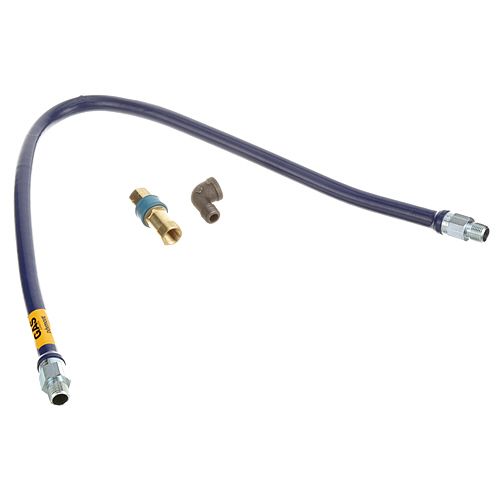 Dormont 1650BPQ48 Snapfast Blue Hose, 1/2" Diameter, 48" Length, with 1 Elbow