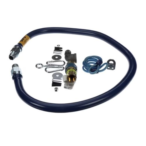 Dormont 1650BPQR48 Gas Hose W/Restraining Cable & Quick Disconnect Blue 1/2" DIA X 48"L SnapFast