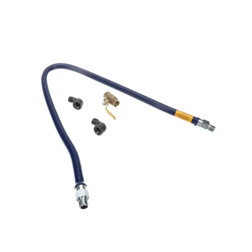 Dormont 1650BPV48BXFT Gas Connector Hose Kit Blue SS 1/2" X 48" Food Truck
